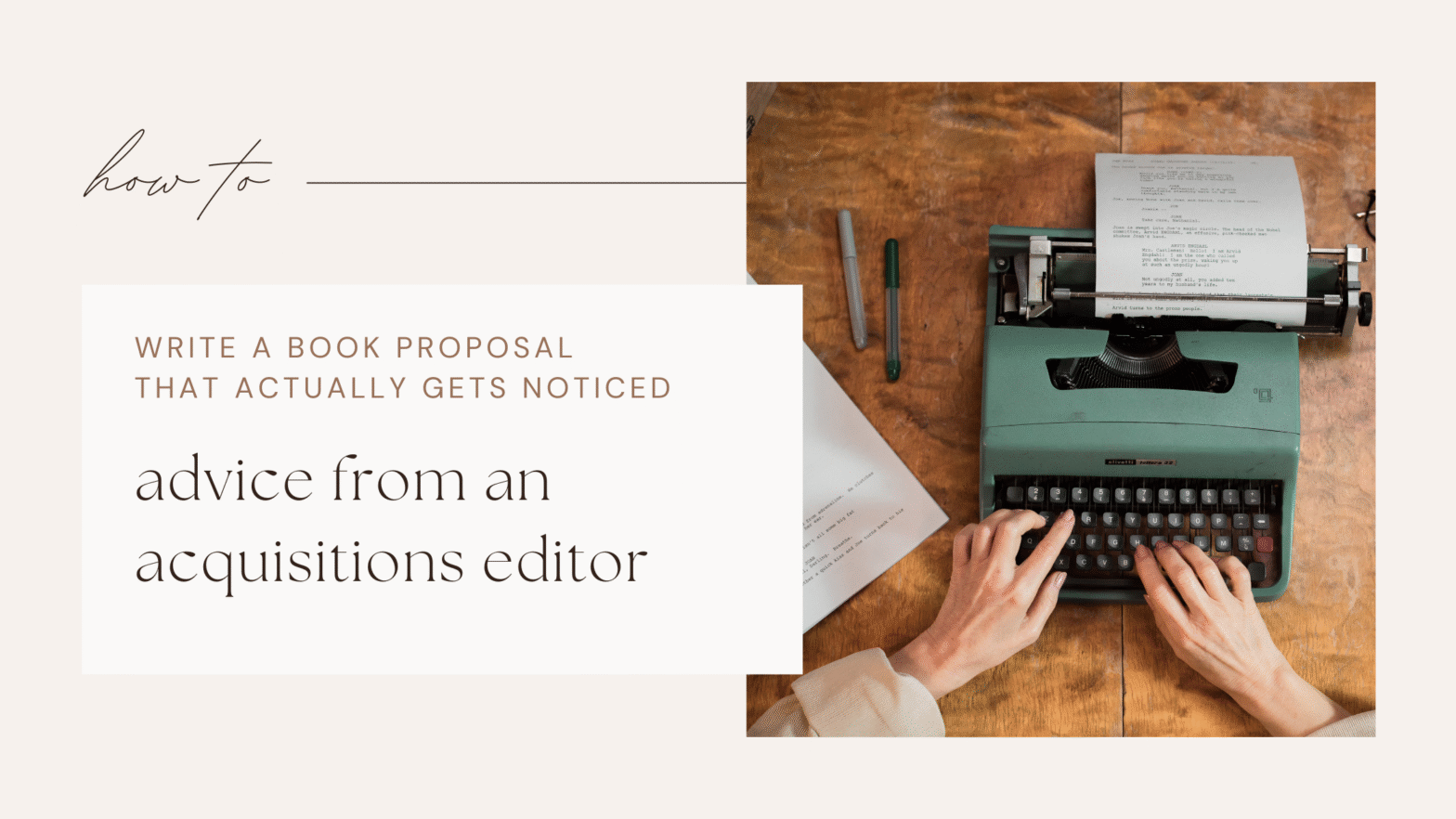 How to write a book proposal--from an acquisitions editor